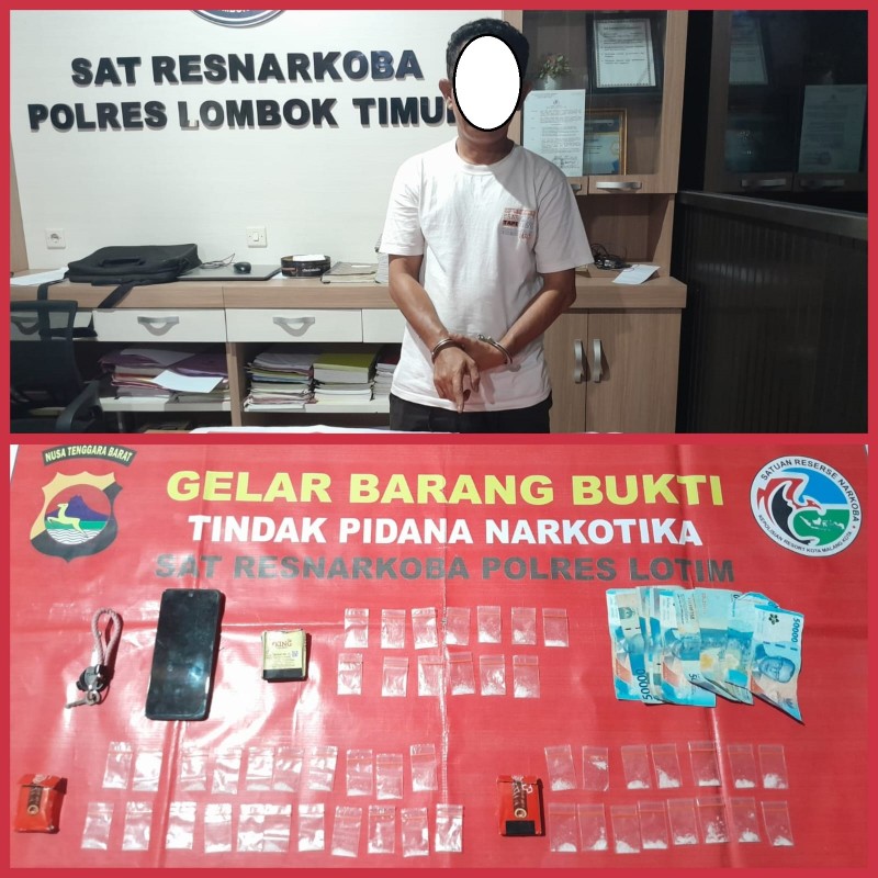 Foto Gelar Barang Bukti & Tersangka S Tindak Pidana Narkotika oleh Satresnarkoba Polres Lotim Pada Rabu (20/8/2025) (Dok. Pribadi) Foto Gelar Barang Bukti & Tersangka S Tindak Pidana Narkotika oleh Satresnarkoba Polres Lotim Pada Rabu (20/8/2025) (Dok. Pribadi)